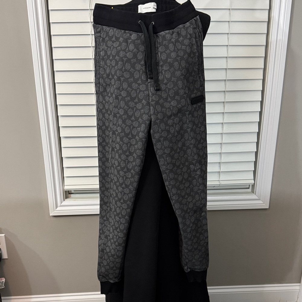Coach Dark Gray Patterned Sweatpants - image 1